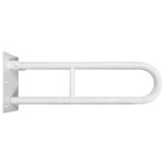 HELP: Salokāms U formas rokturis 600 mm, balts, bez pārsega