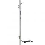 Heated towel rail 1180 mm, bar, 30W, stainless steel, matt, graphite