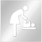 Табличка - Помещение для переодевания детей, квадрат, блеск