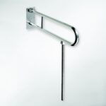 HELP: Salokāms U formas rokturis ar atbalsta statīvu 813 mm, birstēts, bez pārsega