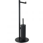 DARK: Free standing toilet paper and toilet brush holder