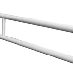 HELP: Откидной U-образный поручень, 813 мм, без крышки, белый