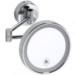 Cosmetic mirror with LED lighting, ø 200 mm