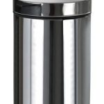 Wall mounted waste bin, 3 l, stainless steel, polished