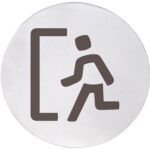HOME: Pictogram - emergency exit, circle, matt