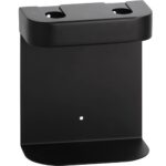Double holder for soap dispenser, round, black
