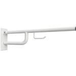 HELP: Salokāms rokturis ar TP turētāju, 760 mm, balts, bez pārsega