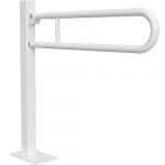 HELP: Folding grab bar U-shaped, ground mounted, 850 mm, white, with cover