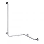 HELP: Dušas rokturis ar vertikālu atbalstu pa kreisi, birstēts, ar pārvalku, nerūsējošais tērauds