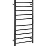 Heated towel rail 450x960 mm, 130W, stainless steel, black