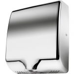 Automatic hand dryer, 1000 W, HEPA filter, stainless steel, brushed