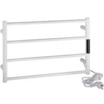 Heated towel rail 560x370x90 mm, 63W, stainless steel, white
