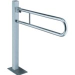 HELP: Folding grab bar U-shaped, ground mounted 813 mm, stainless steel, matt, without cover