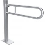 HELP: Folding grab bar U-shaped, ground mounted, 813 mm, stainless steel, matt, with cover