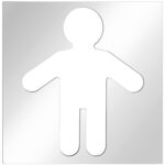 Табличка - Мужской туалет, квадрат, блеск