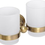 RETRO bronze: Dubultais zobu birstes turētājs