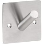 EASY01: Single robe hook, brushed