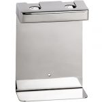 Double holder for soap dispenser, square, polished