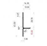 2.3.TYPE Shadow profile for panels and tiles, 15 mm - Image 3