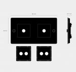 2 moduļu sienas plate / Horizontāla / Ar aizpildes ieliktņiem Buster + Punch - Image 4