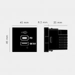USB modulis / USB A + C Quickcharge / 45 mm Buster + Punch - Image 5