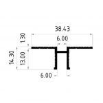 6.2TYPE Ēnu profils sienām/griestiem, 6 mm - Image 6