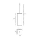 Wall toillet brush IN.44.205.P JNF - Image 5