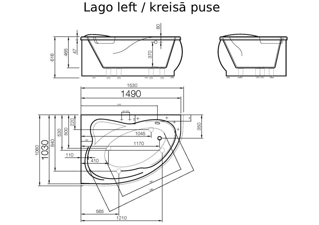 LAGO-left Lago Bathtub Vispool - Image 6