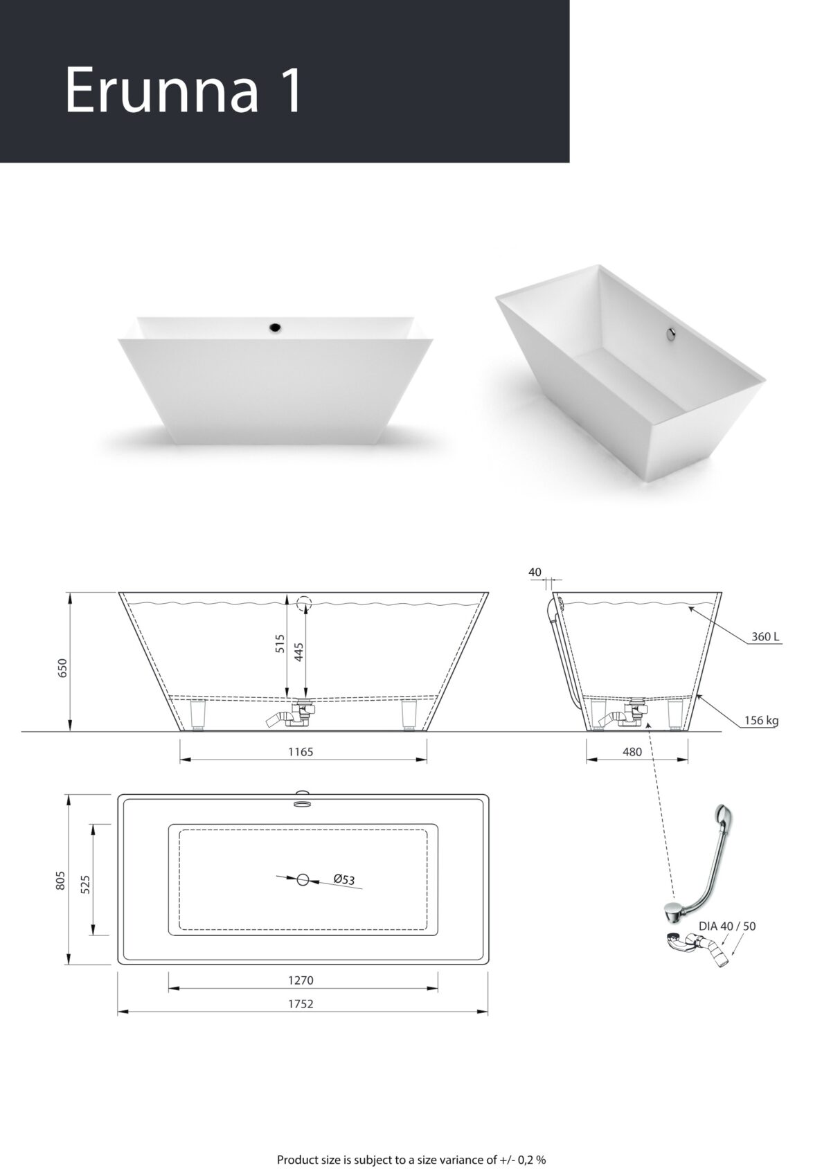 Erunna Bathtub Vispool - Image 6