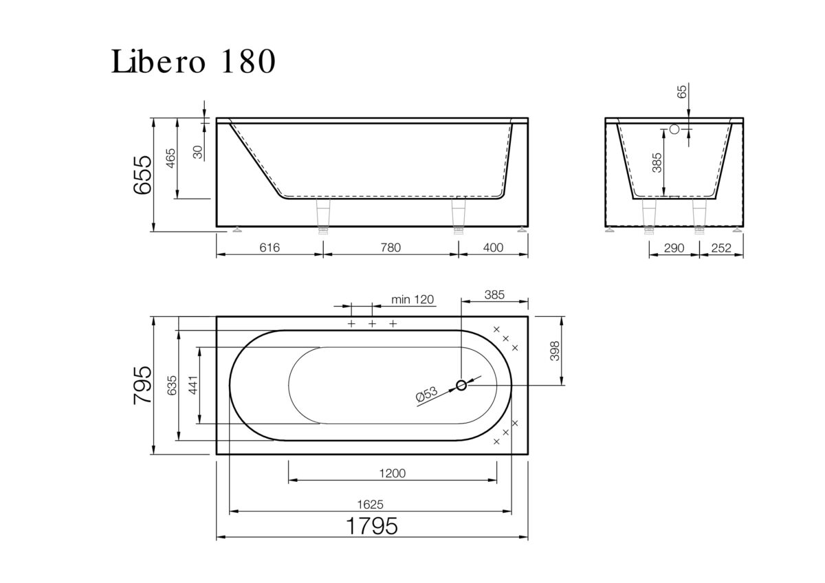 Libero 180 Bathtub Vispool - Image 5