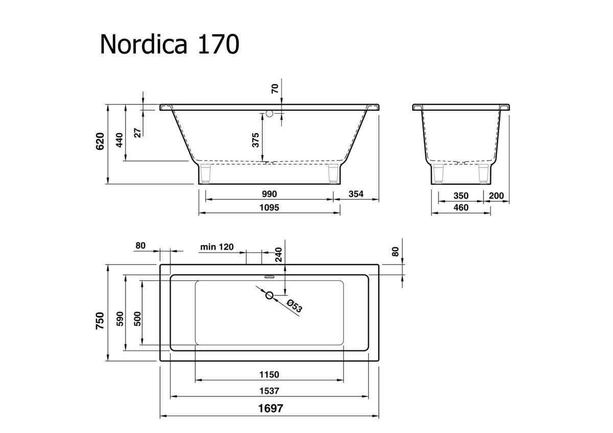 Nordica 170 Bathtub Vispool - Image 5