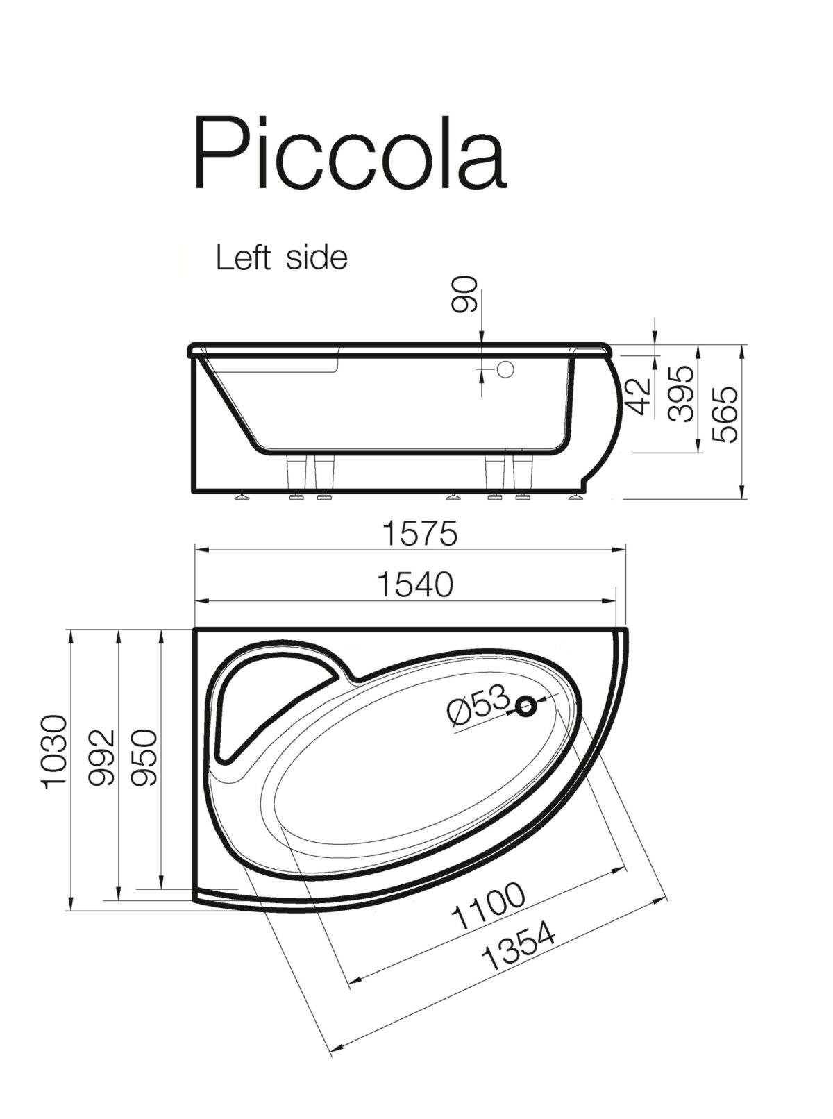 Piccola Bathtub Vispool - Image 10