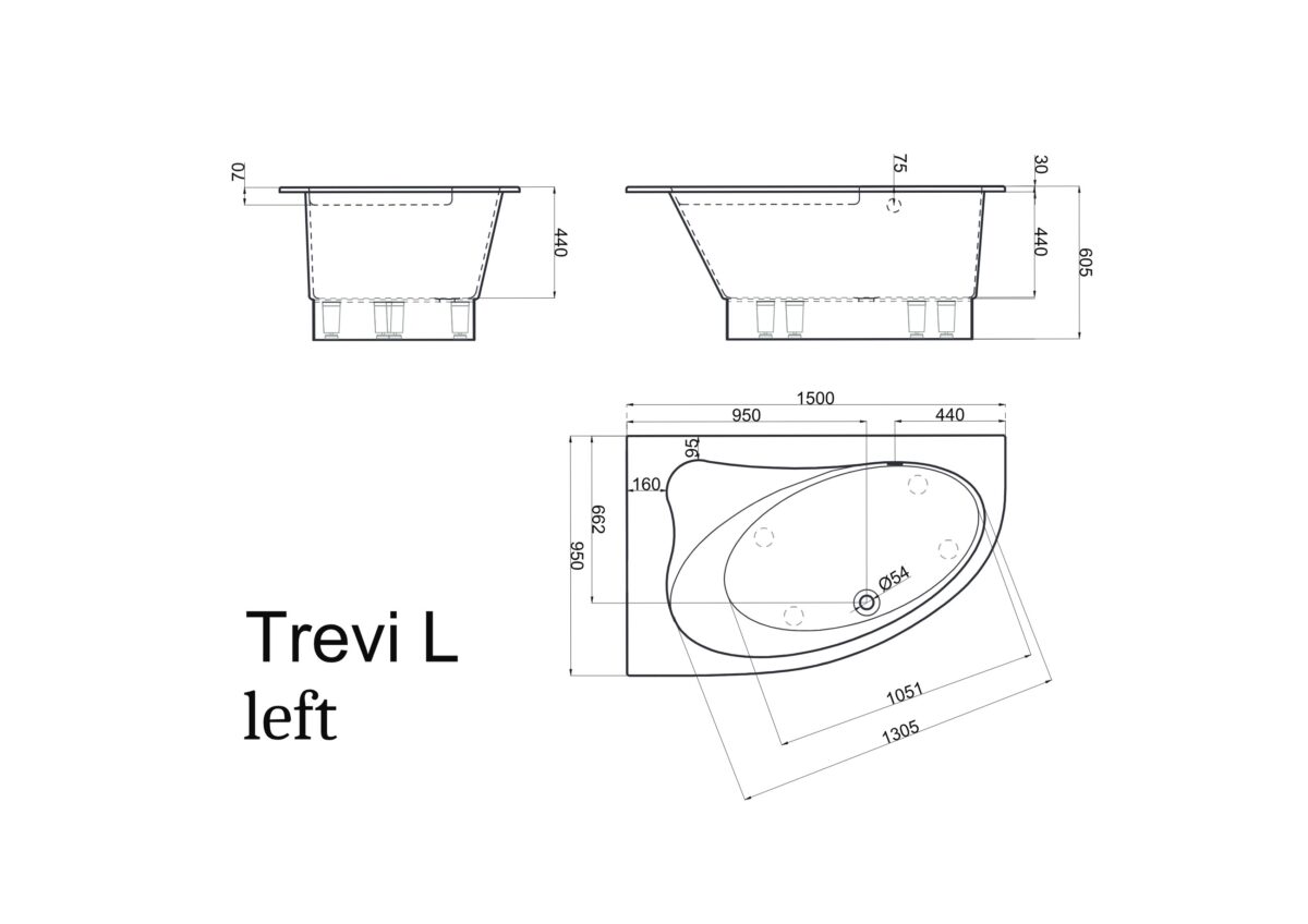 Trevi L Bathtub Vispool - Image 12