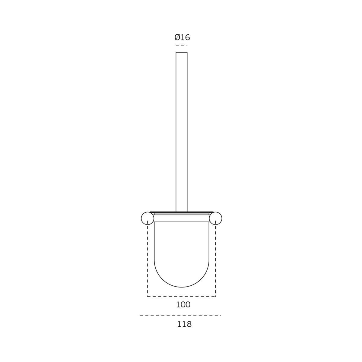 Туалетная щётка с настенным креплением JNF IN.43.167 — изображение 3