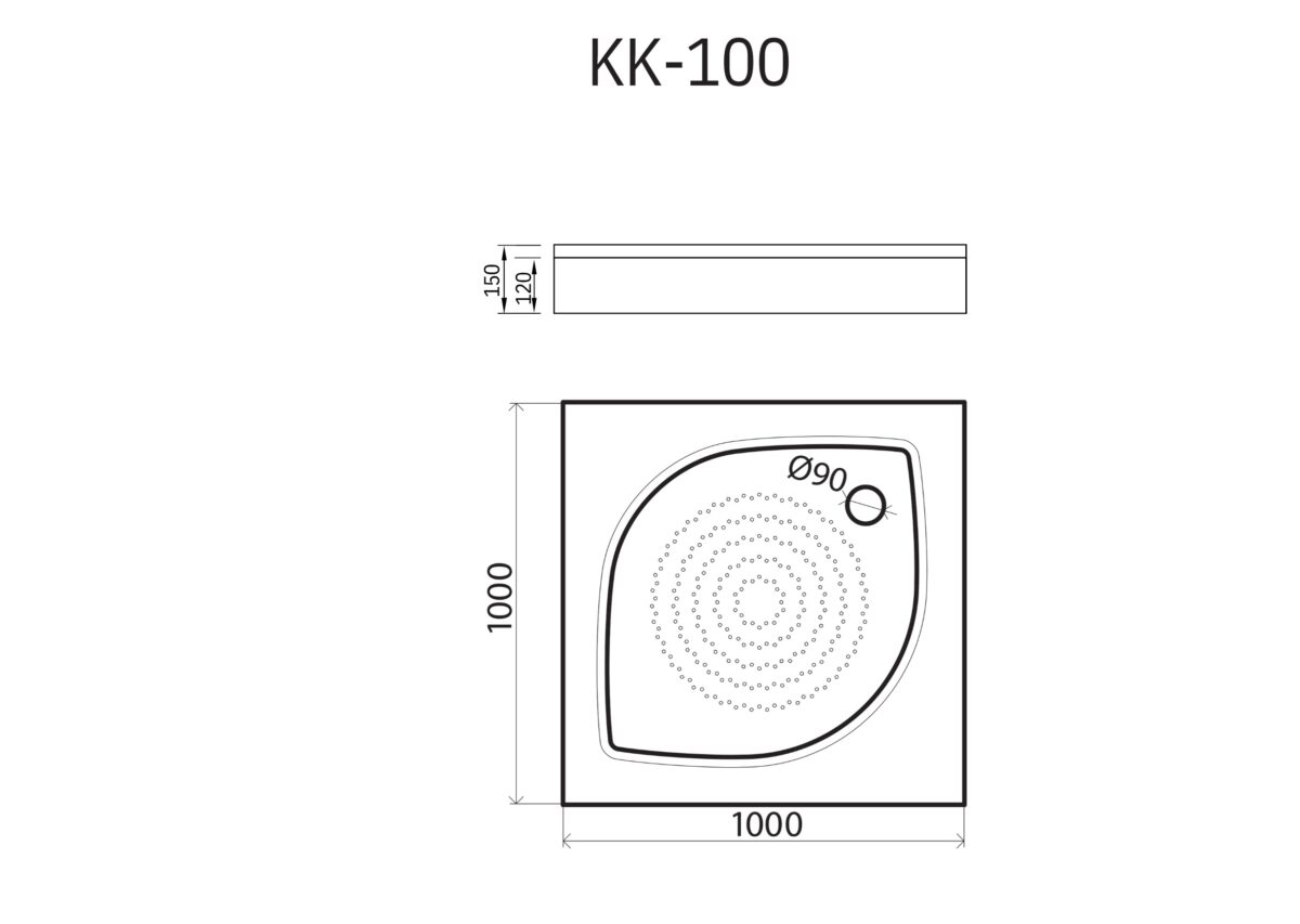 Shower tray KK-100 - Image 2