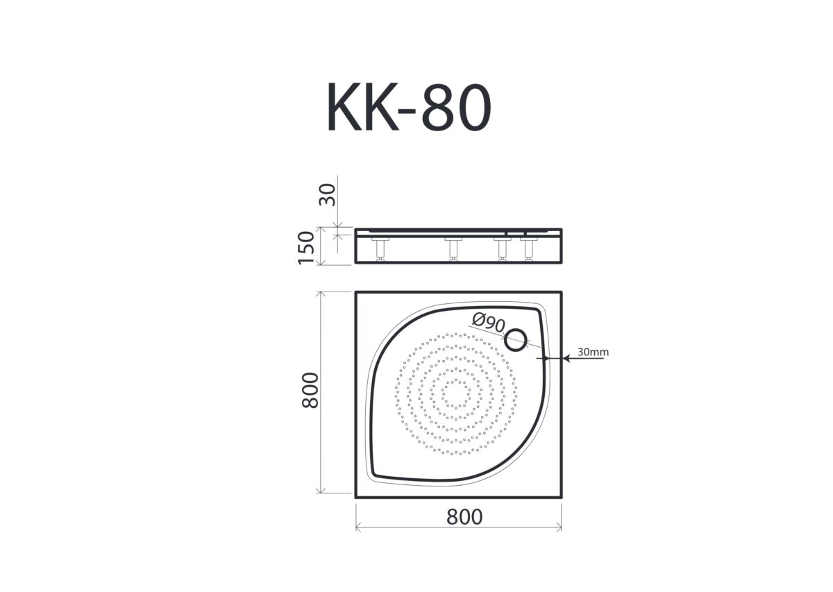 Shower tray KK-80 - Image 2