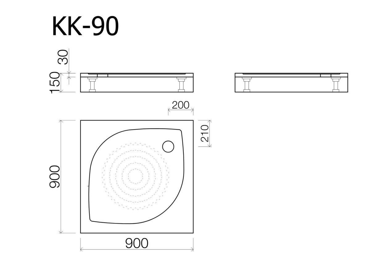 Shower tray KK-90 - Image 2