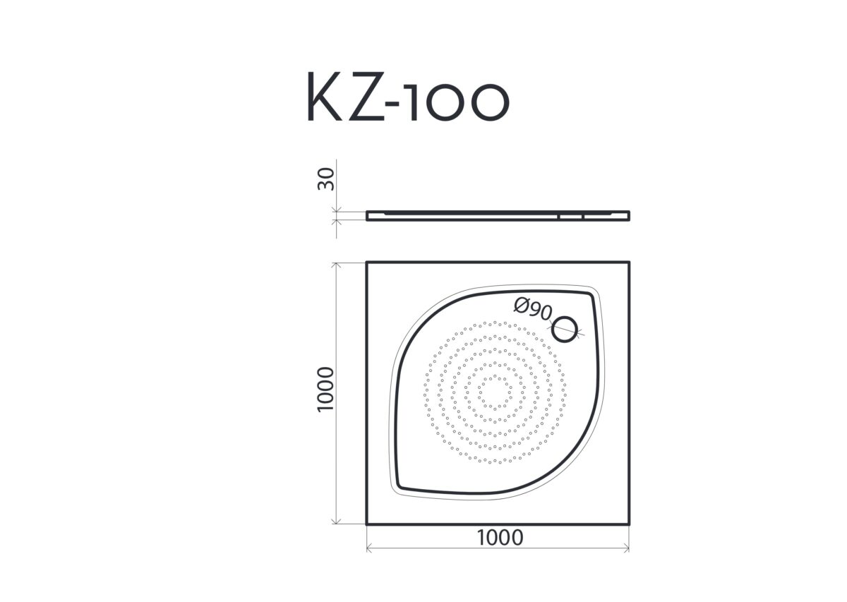Shower tray KZ-100 - Image 2