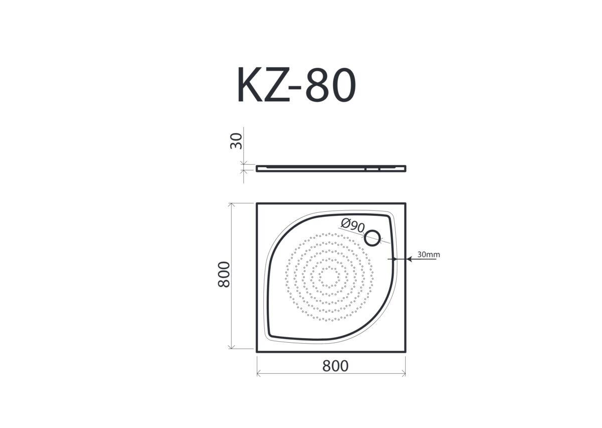 Shower tray KZ-80 - Image 2