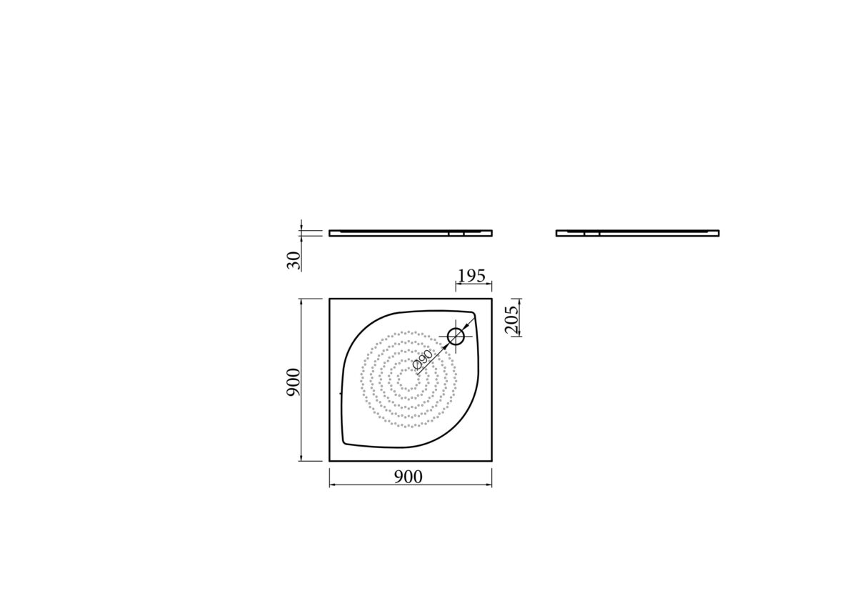 Shower tray KZ-90 - Image 2