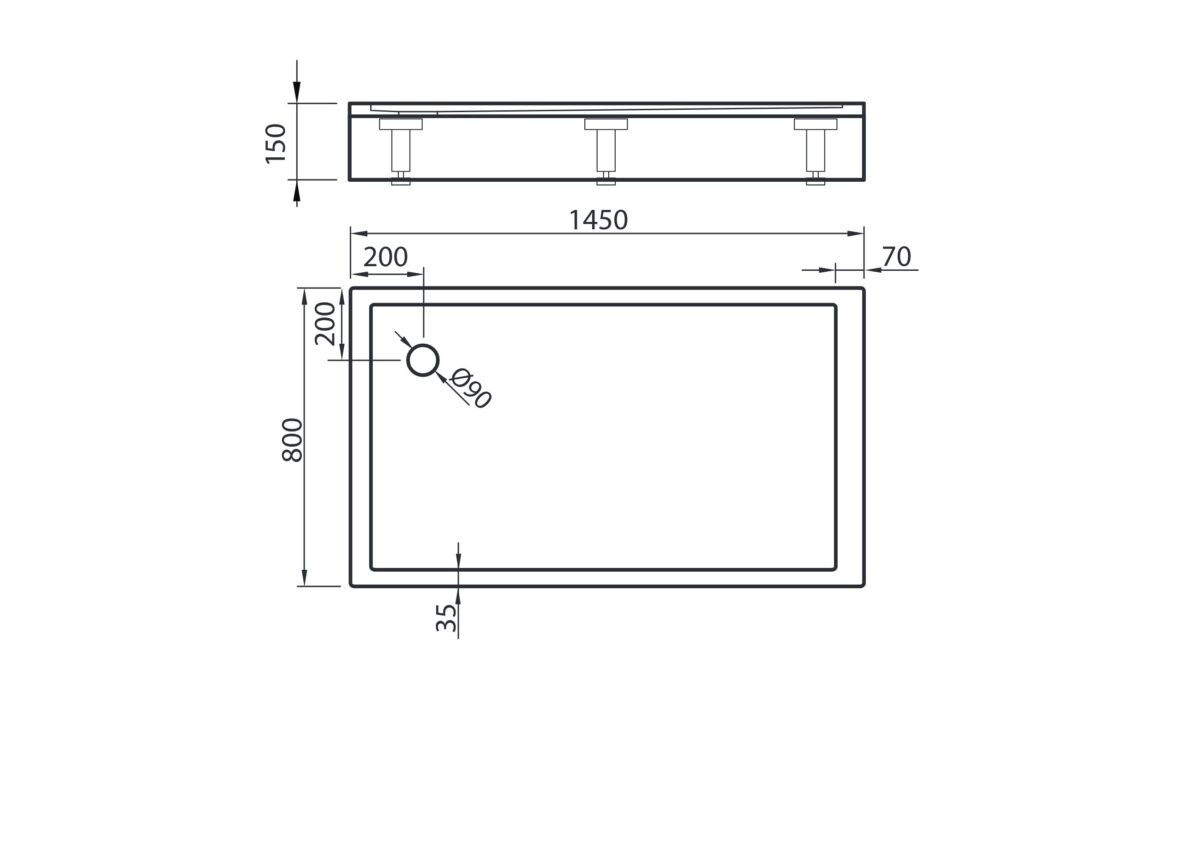 Shower tray QQ-145 L - Image 2