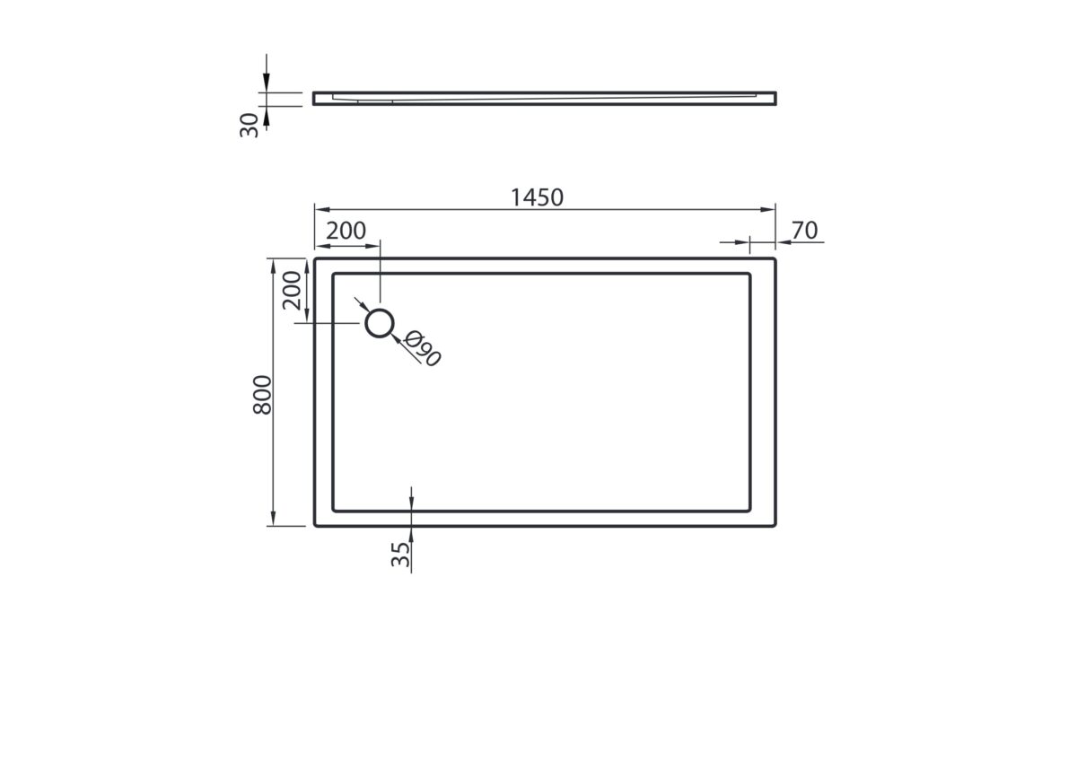 Shower tray QZ-145 L - Image 2
